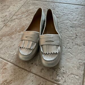 TALBOTS Everton Kiltie Driving Moccasin - SILVER